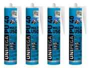 Kit 4 Adesivo Pu40 Selante Cola Parabrisa Juntas Metal Vidro