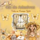 Kit 4 Adesivos Scrapbook Biblia Journal Vida no Campo Gold