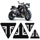 Kit 4 Adesivos Triumph Escudo Capacete Emblema Resinado