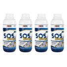Kit 4 Aditivo Hidrofugante Para Gesso A Base De Água SOS Gesso 1L