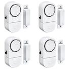 Kit 4 Alarme Sensor De Abertura Magnético Para Porta Janela