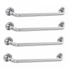 Kit 4 Alças Apoio Banheiro Inox Idoso Cadeirante Deficiente Acessibilidade