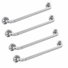 Kit 4 Alças Apoio Banheiro Inox Idoso Deficiente Cadeirante Acessibilidade