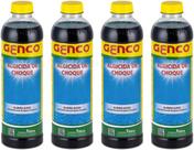 Kit 4 Algicida De Choque 1 Litro Genco Limpeza Agua Verde