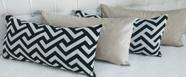 Kit 4 Almofada Retangulares Jacquard Chevron Sued Kit 4 Almofada Retangulares Jacquard Chevron Sued