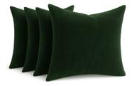 Kit 4 Almofadas Cheia Veludo Suede Decorativa 45x45 Verde