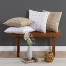 Kit 4 Almofadas Cheias Decorativas para Sofá 45x45cm 200 Fios Estampadas Petit Poá