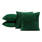 Kit 4 Almofadas Cheias Isabel 45X45 Tecido Jacquard Flannel Macio - Verde Esmeralda