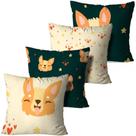 Kit 4 Almofadas Decorativas Animais Fofinhos