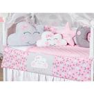 Kit 4 Almofadas Decorativas Bebê Nuvem Lua Estrela Quarto Infantil