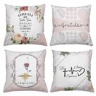 Kit 4 Almofadas Decorativas Cheias 40x40cm Acreditar
