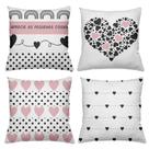 Kit 4 Almofadas Decorativas Cheias 40x40cm Corazón Kit 4 Almofadas Decorativas Cheias 40x40cm Corazón