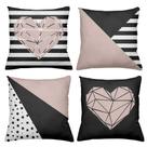 Kit 4 Almofadas Decorativas Cheias 40x40cm Diamante