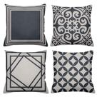 Kit 4 Almofadas Decorativas Cheias 40x40cm Geo Classy