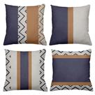 Kit 4 Almofadas Decorativas Cheias 40x40cm Geo White