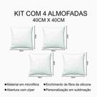 Kit 4 Almofadas Decorativas Cheias 40x40cm Kombi Kit 4 Almofadas Decorativas Cheias 40x40cm Kombi