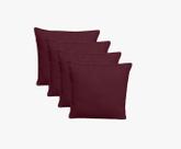 Kit 4 Almofadas Decorativas cheias com ziper Suede Bordô