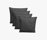 Kit 4 Almofadas Decorativas cheias com ziper Suede Cinza Escuro