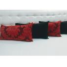 Kit 4 Almofadas Decorativas Retangular Sued Jacquard Cheias