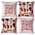 Kit 4 Almofadas Decorativas Sala Quarto Sofá Cheias 40cm x 40cm Estampadas Kit 4 Almofadas Decorativas Sala Quarto Sofá Cheias 40cm x 40cm Estampadas
