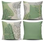 Kit 4 Almofadas Estampadas com Silicone Premium 42cm x 42cm - Costela de Adão