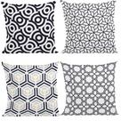 Kit 4 almofadas Estampas Personalizadas Exclusivas Modernas- Decoração para sala/quarto 43cm x43cm P
