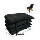 Kit 4 Almofadas Para Cadeiras de Bambu e Vime Preto