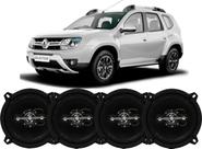 Kit 4 Alto Falante 280wrms Original Porta Duster Clio Som Preto