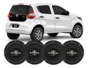 Kit 4 Alto Falante 280wrms Original Porta Fiat Mobi Som Auto Preto