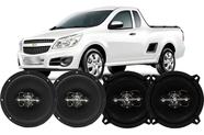Kit 4 Alto Falante 280wrms Original Porta Gm Montana Som Preto