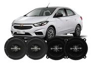 Kit 4 Alto Falante 280wrms Original Porta Gm Prisma Som Preto