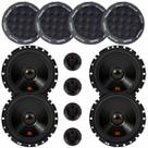 Kit 4 Alto Falantes 2 Vias JBL 6 Pol 62VFX55 Flex 220W e 4 Anel Acústico Vedação Som automotivo Top