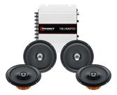 Kit 4 Alto Falantes 6 Hertz Coaxial DCX165.3 120w + Módulo Taramps TS400x4