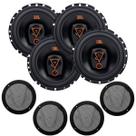 Kit 4 Alto Falantes 6 JBL Triaxial 6TRMS80 Multisystem 320W + 4 Telas Proteção 6 Preta