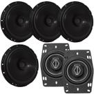 Kit 4 Alto Falantes Bomber 6 Pol + Par Alto Falante 4'' Top