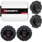 Kit 4 Alto Falantes Jbl 6 e 5 Polegadas 80w e Modulo Amplificador Automotivo Taramps Ds800x4 800W 2 Ohms
