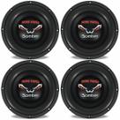 Kit 4 Alto Falantes Subwoofer 8 Pol Bomber Bicho Papão 600 Watts RMS 4 Ohms Compacto Potente