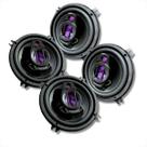 Kit 4 Alto Falantes Triaxial 5 Polegadas P Portas 150W Preto - Qualidade de Som Automotivo