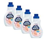 Kit 4 Amaciante Diluido Vida Macia Glicerina e Algodão 1L