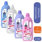 Kit 4 Amaciantes Concentrados Suprema Roupas Macias e Perfumadas Com Aromas Sortidos 2 Litros Cada