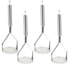 Kit 4 Amassador De Batata Purê Legumes Espremedor 26cm Inox