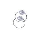 Kit 4 Anéis Para Guardanapos 4cm X 3cm Cristalino Argola Decoração Prata