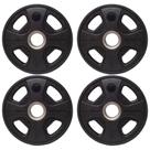 Kit 4 Anilhas Elite Emborrachada 4 Grips 5kg