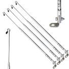 Kit 4 Antena Corta Pipa Linha Anti Cerol Fio Retrovisor 2 Estágios Retrátil Moto Proteção Segurança Cromada