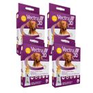 Kit 4 Antipulgas Carrapatos Ceva Vectra 3D P/ Cães 1,5 a 4Kg