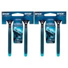 Kit 4 Aparelho de Barbear Descartável Barbeador 2 Lâminas Enox Expert