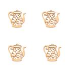 Kit 4 Apliques Jarra Arabesco Enfeite Em Mdf Artesanato