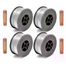 Kit - 4 Arame Mig Uso Sem Gás 0,8 mm - 1kg - V8 BRASIL + 4 Bico de Contato 0,8 mm M6X25