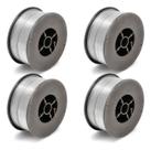 Kit - 4 Arame Para Solda Mig Revestido Uso Sem Gás 0,8mm E71t-sg - Rolo 1kg - Galzer