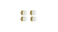 Kit 4 Arandela Slim Globo 10 Jabuticaba Branco Fosco Kit 4 Arandela Slim Globo 10 Jabuticaba Branco Fosco
